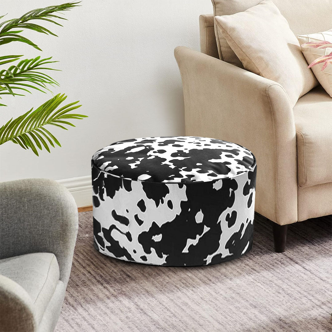 48x35cm Round Soft Pouffe Seat Cushion Elegant Home Accent Décor