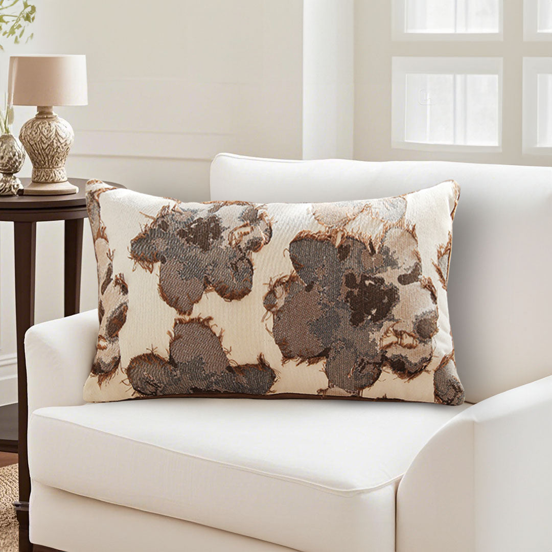 SOGA 2X 35cm Vintage Floral Embroidered Rectangular Cushions