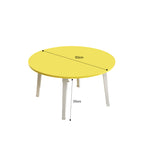 Yellow Portable Round  Floor Table