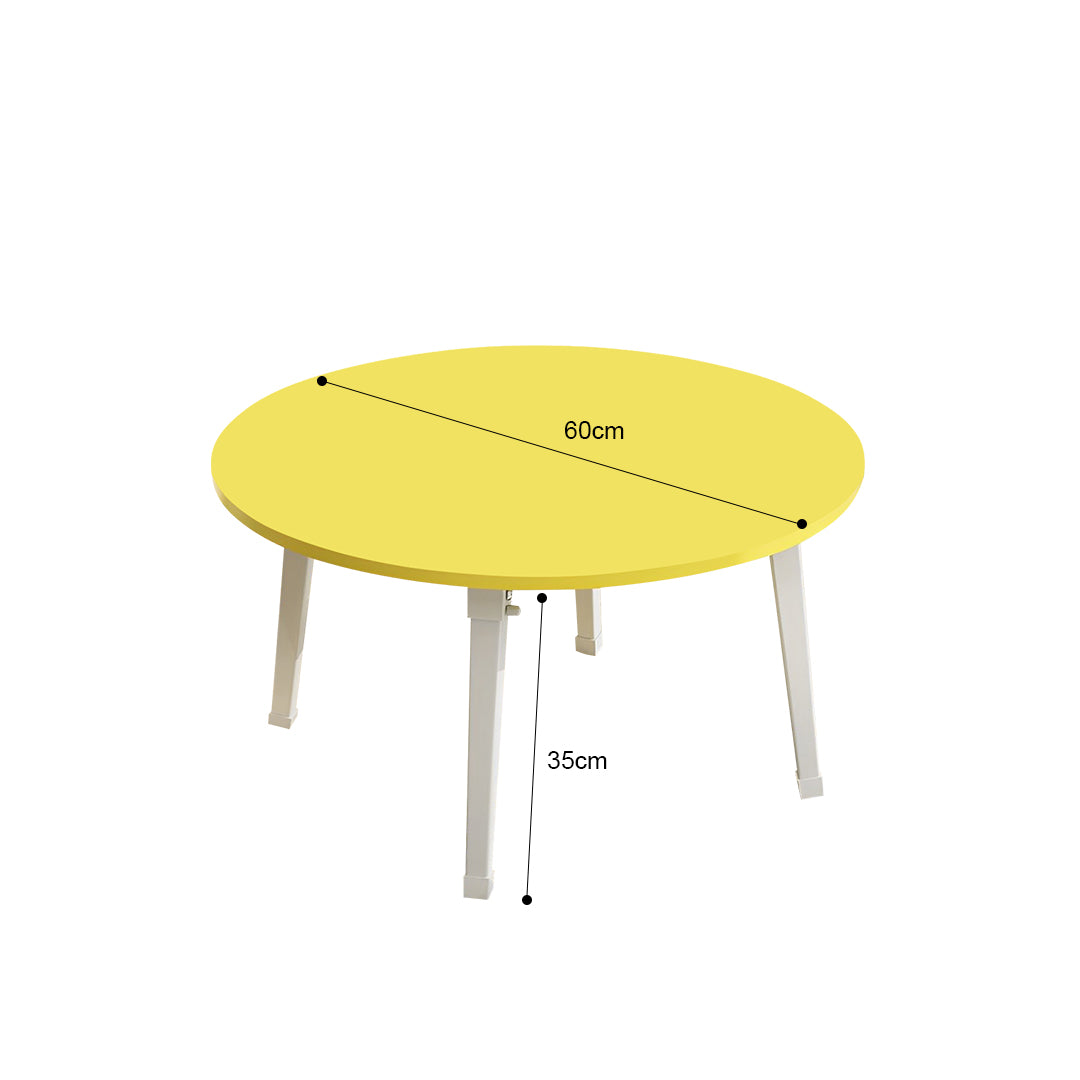 Yellow Portable Round  Floor Table