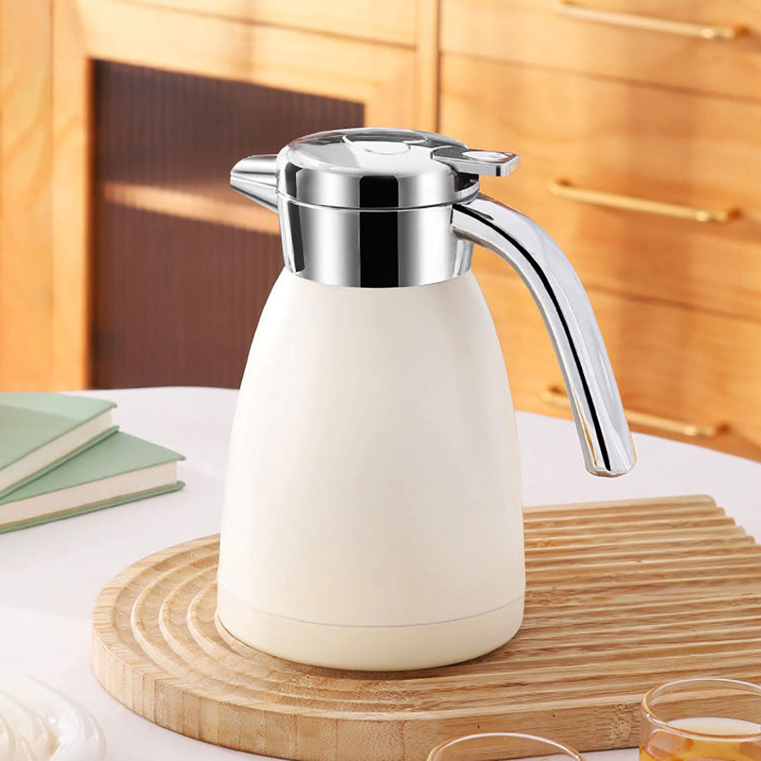 1.8L Stainless Steel Water Bottle White