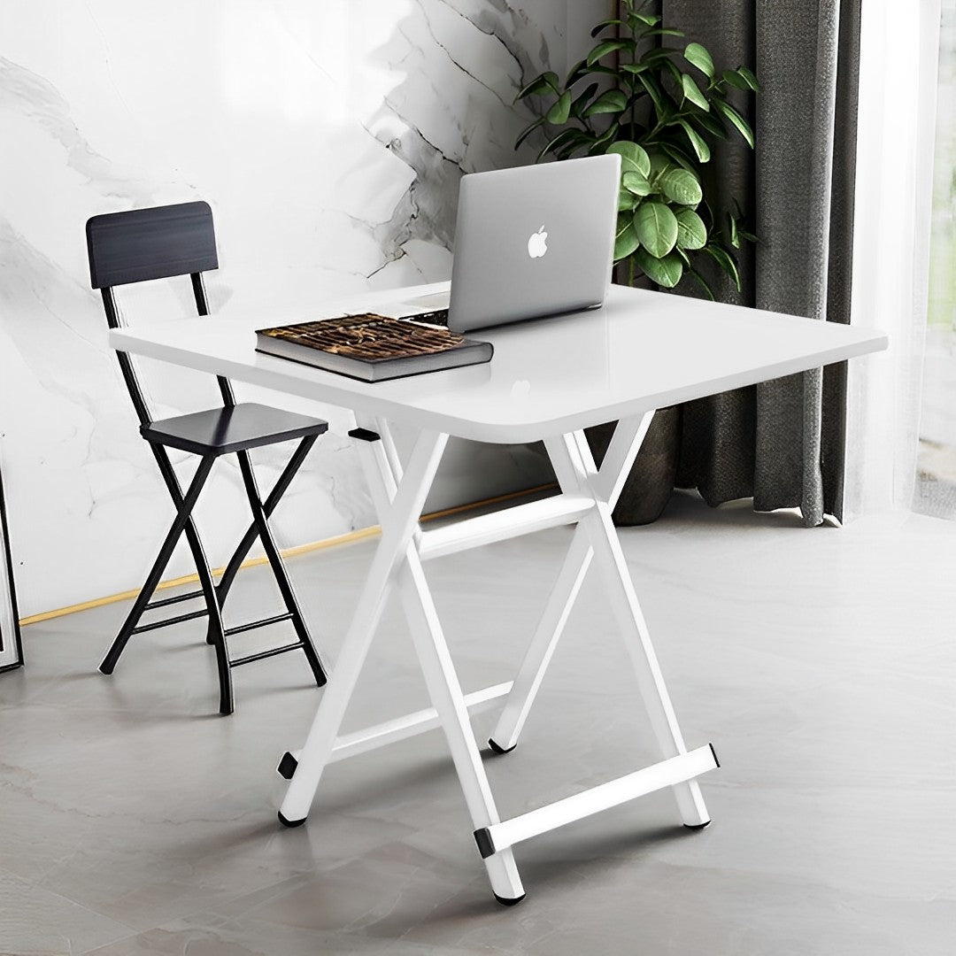 White Dining Table with Lacquered Legs