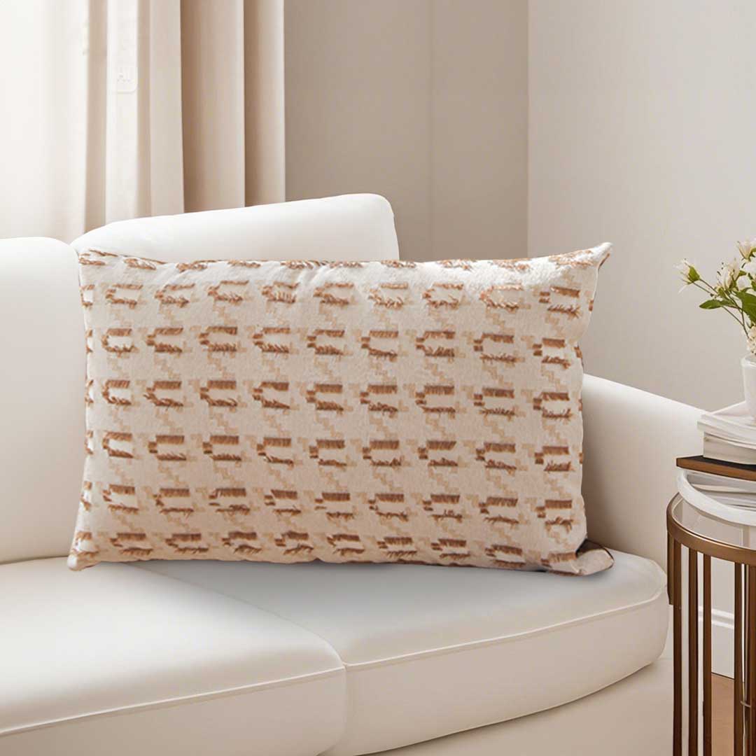 SOGA 35cm Embroidered Geometric Throw Pillow