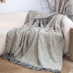 SOGA Soft  Light Beige Tassel Throw Blanket 160x200cm Soft Polyester