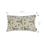 SOGA 35cm Artistic Olive Green White Geometric Pattern Throw Pillow