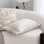 SOGA 35cm Natural Woven Fringe Throw Pillows