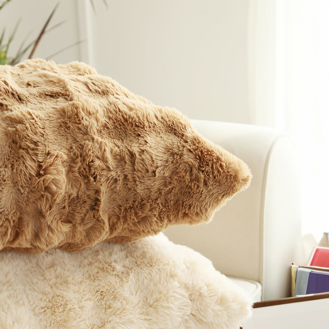 50cm Throw Pillow Coffee with Rabbit