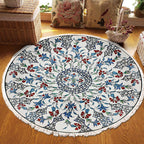 SOGA 120cm Mandala Round Area Thick Anti-slip Doormat Home Decor