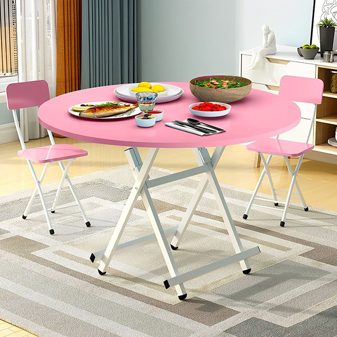 Pink Round Dining Table