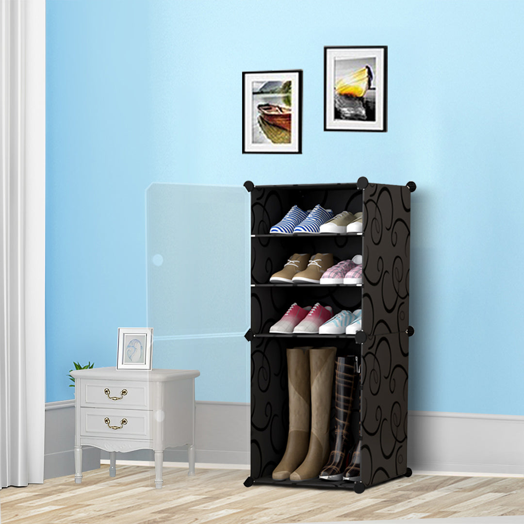 4 Tier Shoe Rack Organizer Sneaker Footwear Storage