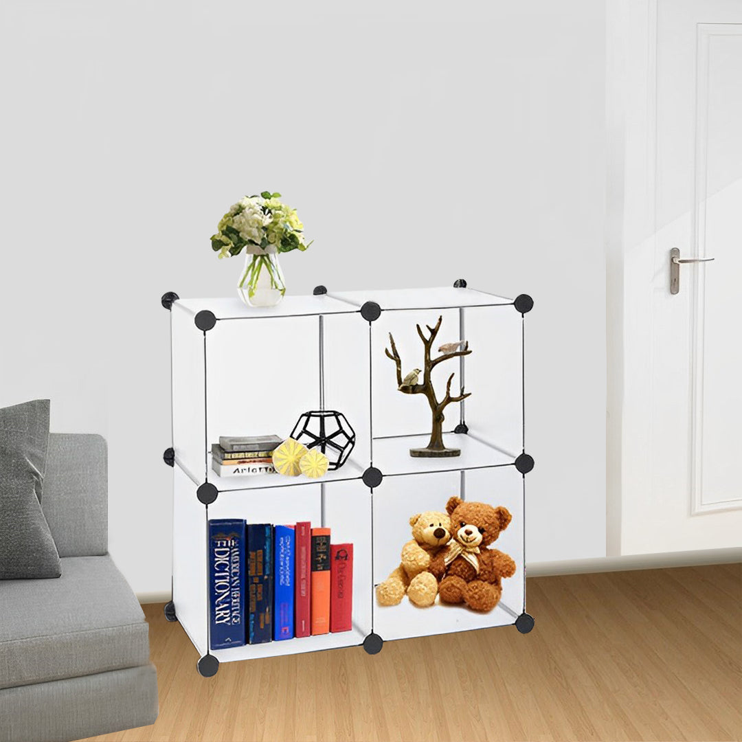 4-Cube Transparent Shelf Box