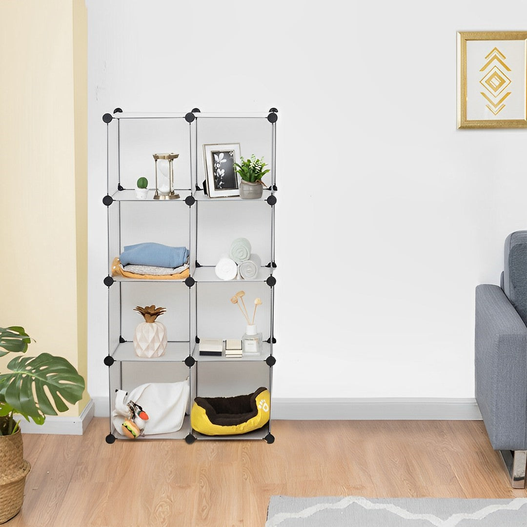 8-Cube Transparent Shelf Box