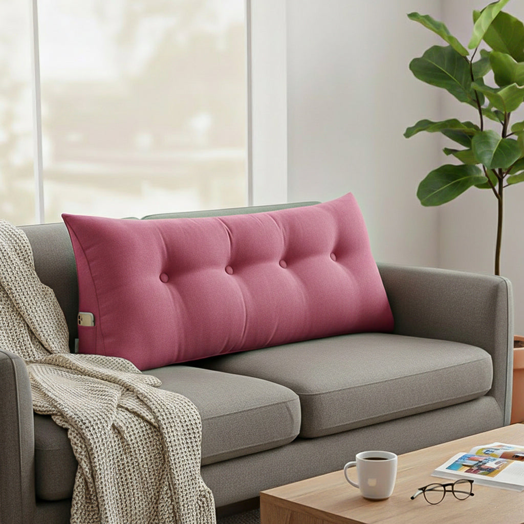 SOGA 120cm Crabapple Red Wedge Bed Cushion