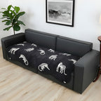 SOGA Two-Seater Black Leopard Print 90x160cm Throw Blanket Sofa Cover