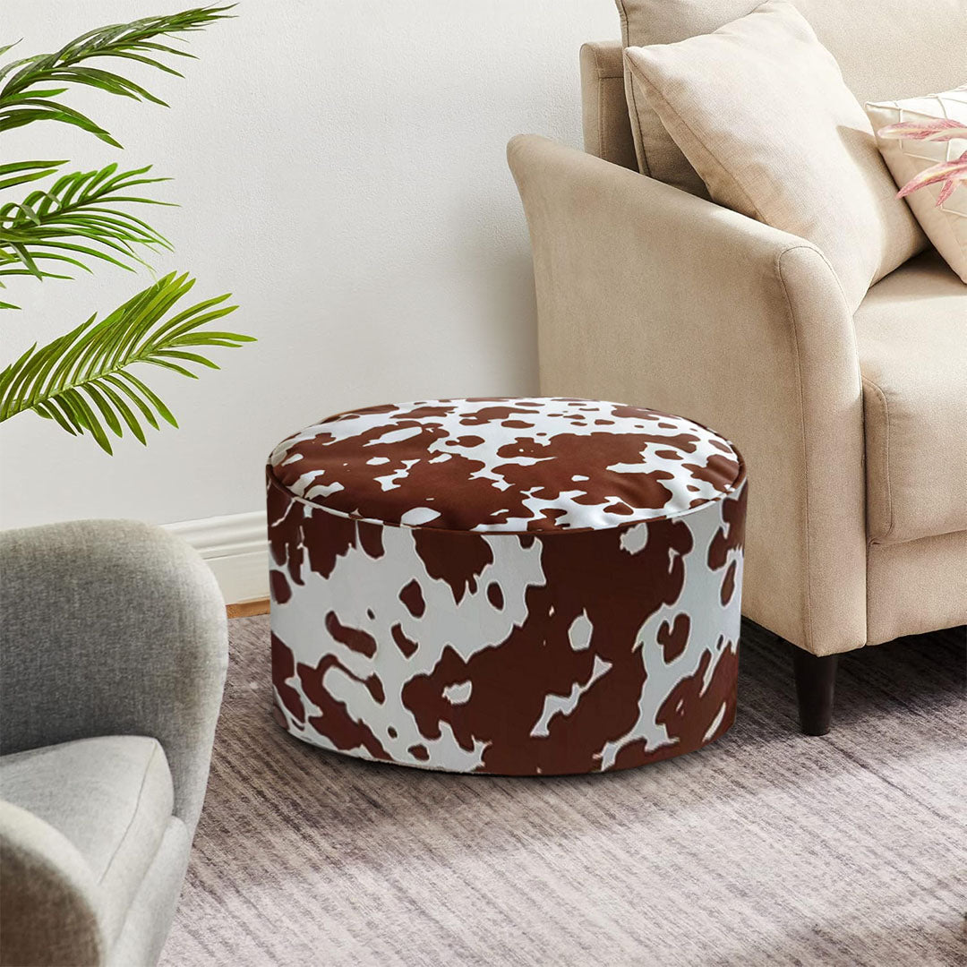 48x35cm Round Soft Pouffe Seat Cushion Elegant Home Accent