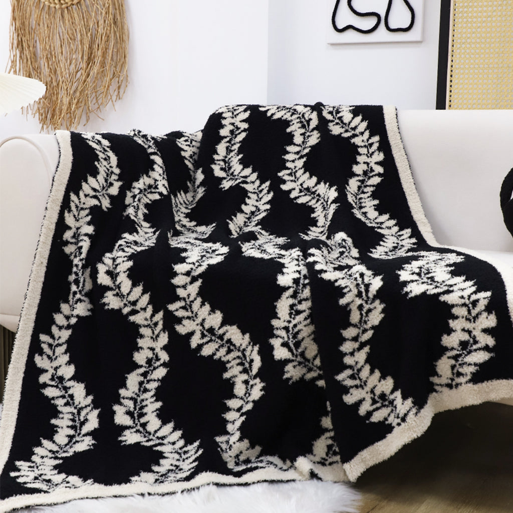 130x170cm Throw Blanket Retro Vine Pattern