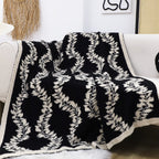 130x170cm Throw Blanket Retro Vine Pattern