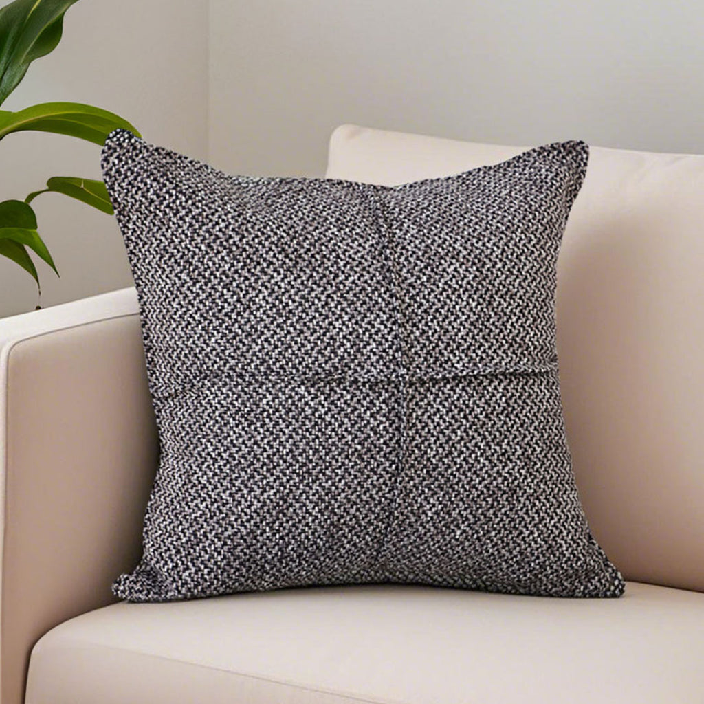 SOGA 45cm Herringbone Textured Woven Square Throw Pillow