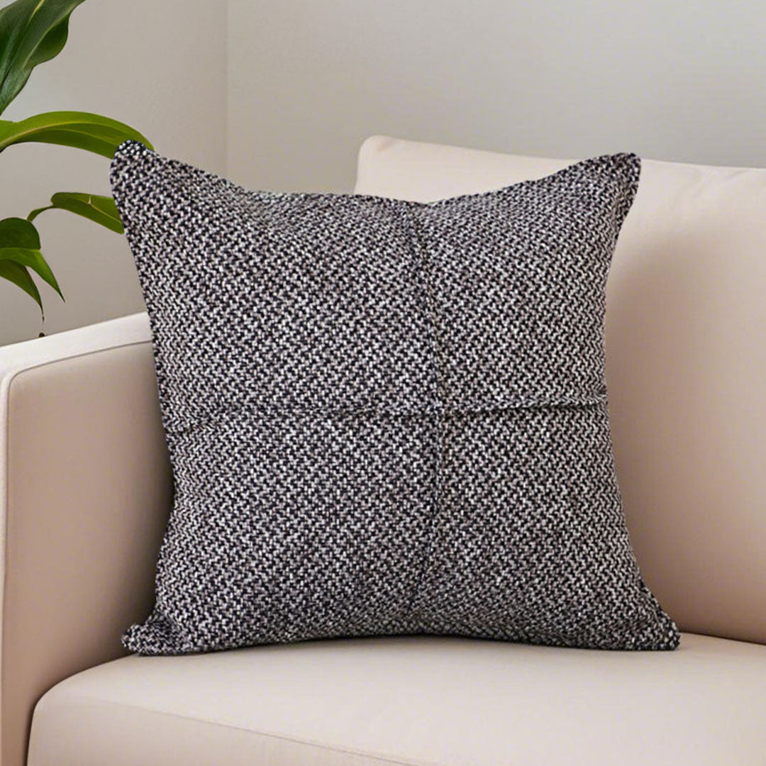 SOGA 45cm Herringbone Textured Woven Square Throw Pillow