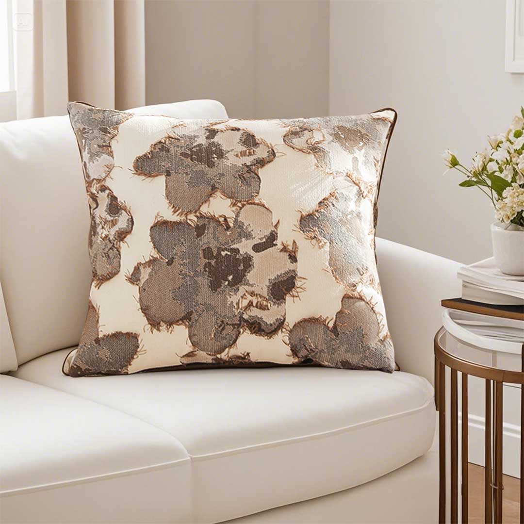 SOGA 50cm Vintage Embroidered Floral Throw Pillow