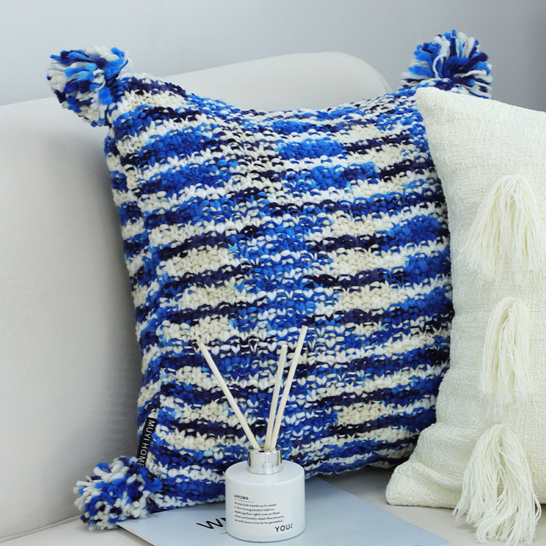45cm Throw Pillow Deep Sea Blue Gradient