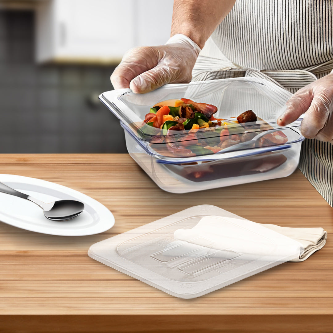 65mm Clear GN Pan 1/6 Food Tray with Lid