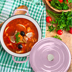 Cast Iron Ceramic Casserole 3.6L Pink 24cm