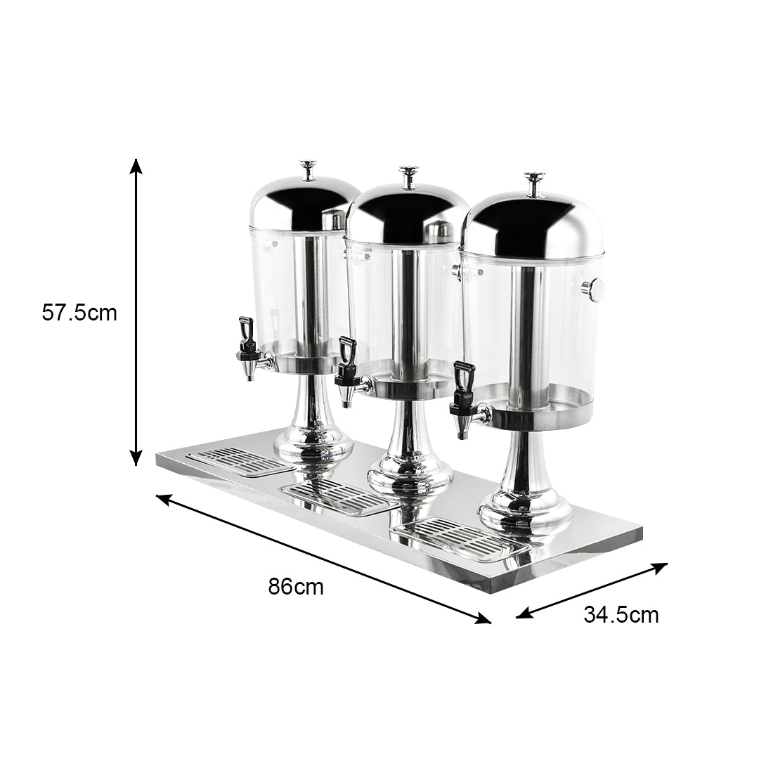 Triple Head 24L Stainless Steel Dispenser