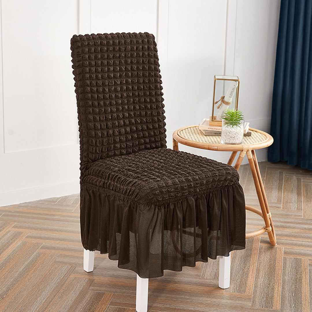 Coffee Chair Cover Seat Protector with Ruffle Skirt