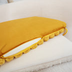 SOGA 2X 45cm Golden Corduroy Soft Leaning Plush  Seat Pillow