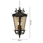 Vintage Lamp 60.3cm Aluminum & Glass Lantern