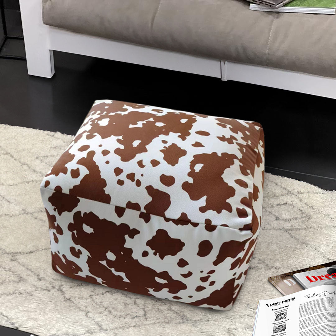 55x35cm Squared Soft Pouffe Seat Cushion Elegant Home Accent