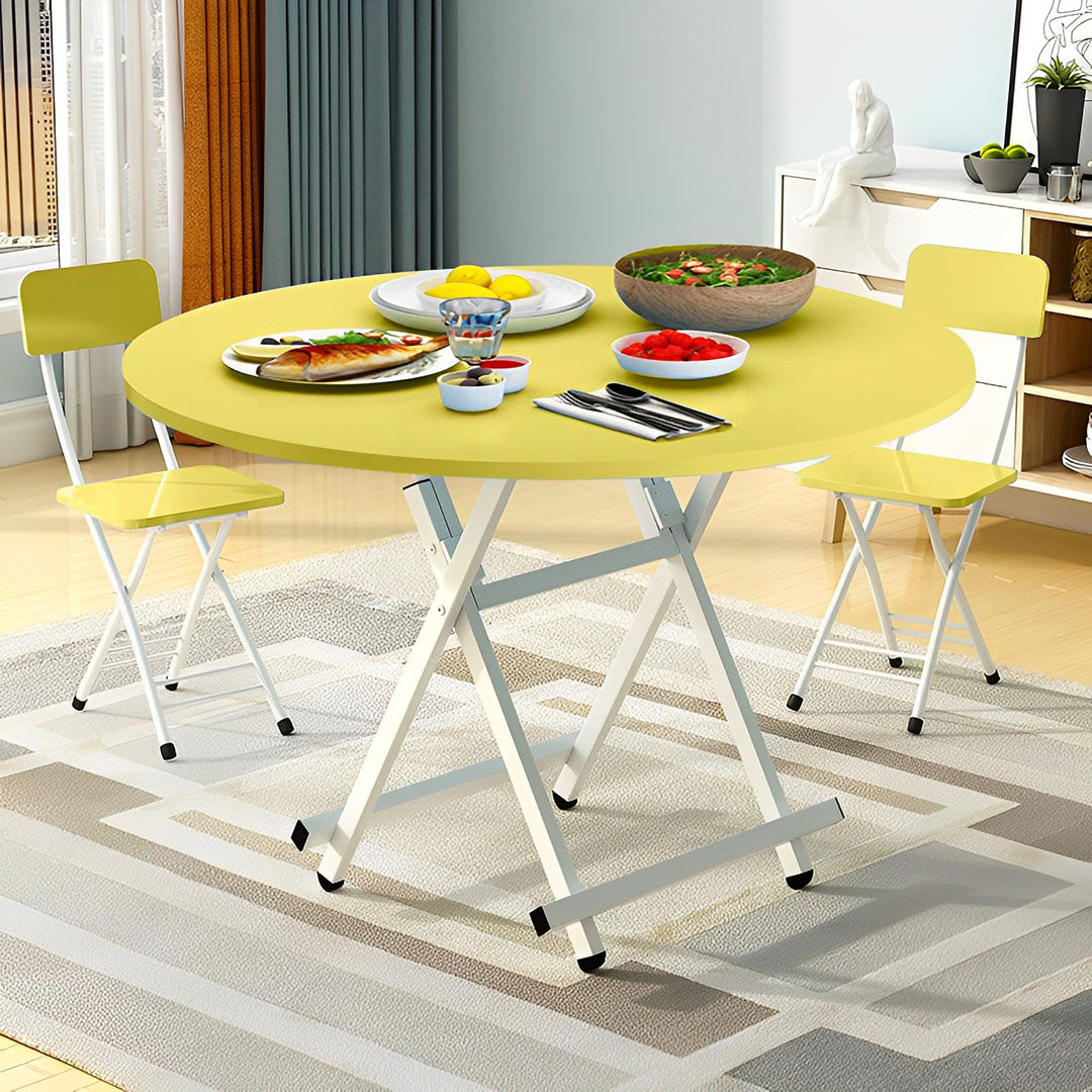 Yellow Round Dining Table