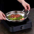 28cm Dry Pot with Natural Color 201 Material from Stainless Steel Kitchen Essentials