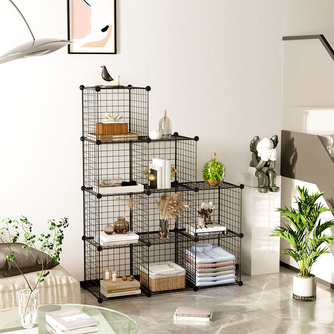 Black Portable 9-Cube 3 Column Storage Organiser