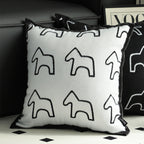 45cm Throw Pillow White Teddy Fleece Square