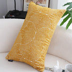35cm Mustard Yellow Throw Pillow Geometric