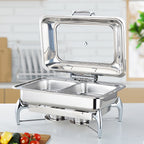 Stainless Steel Rectangular Chafing Dish with Top Lid