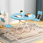 Blue Round Dining Table