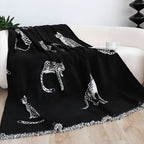 SOGA One-seater Black Sofa Cover Leopard Print 130x180cm Polyester