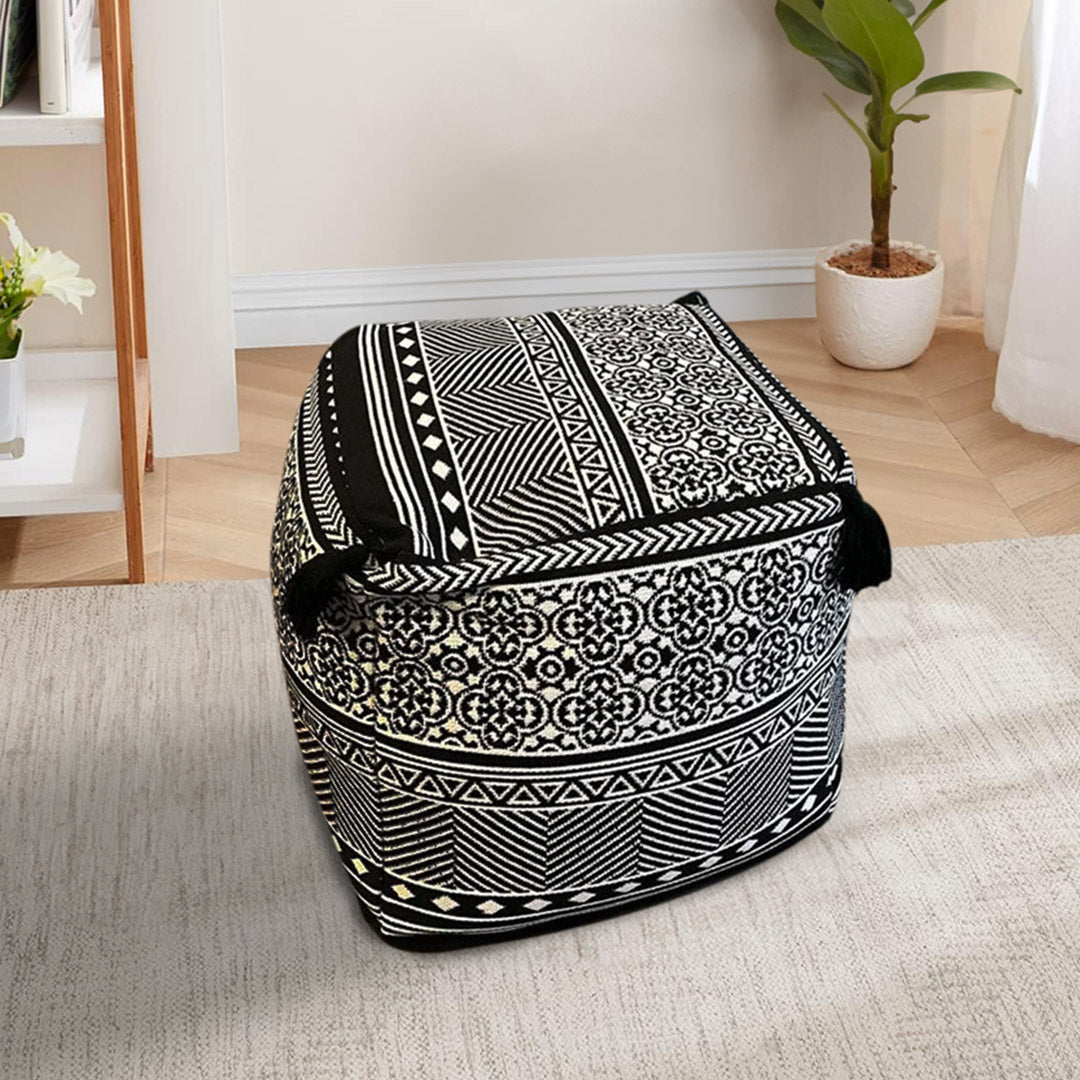 42cm Black Premium Polyester Cotton Cushion with EPP Particle