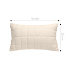 SOGA 30cm Beige Quilted Grid Pattern Decorative Throw Pillow