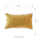 35cm Throw Pillow Turmeric Yellow Aesthetic Chenille Texture