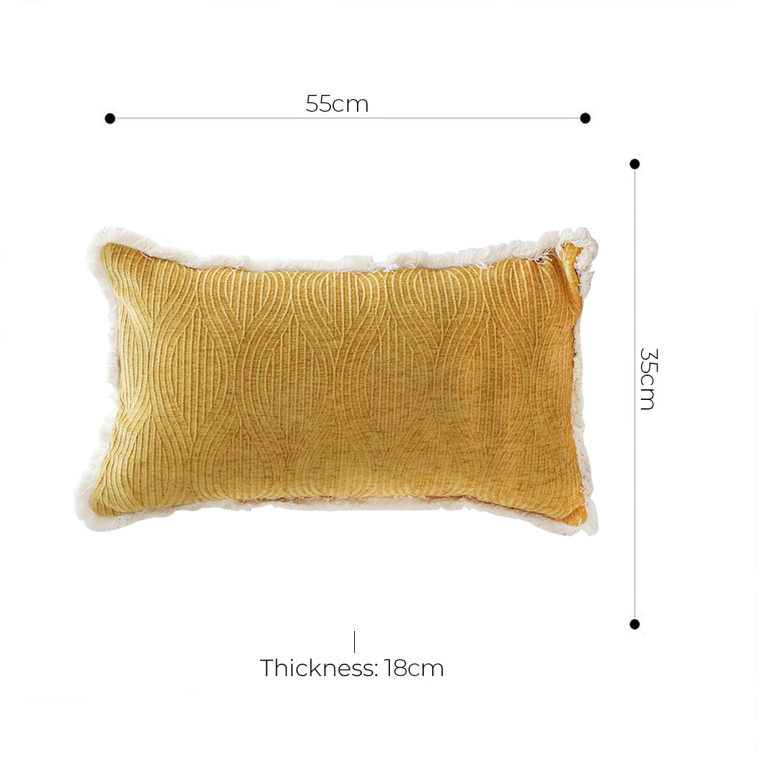 35cm Throw Pillow Turmeric Yellow Aesthetic Chenille Texture