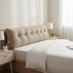 180cm Beige Wedge Bed Cushion