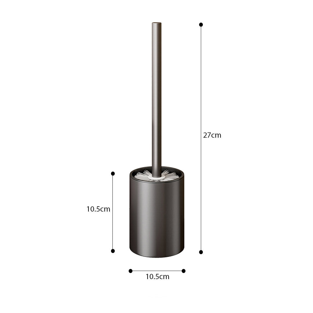27cm Wall-Mounted Toilet Brush –Dark Grey with Drain Holes