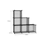 Black Portable 6-Cube 3 Column Storage Organiser