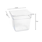 150mm Clear GN Pan 1/6 Food Tray with Lid