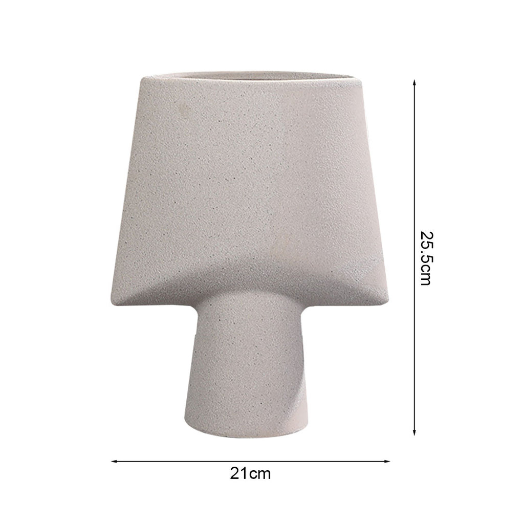 SOGA 21x25.5cm Ornament Geometric Decor Ceramic Vase Flower Pots