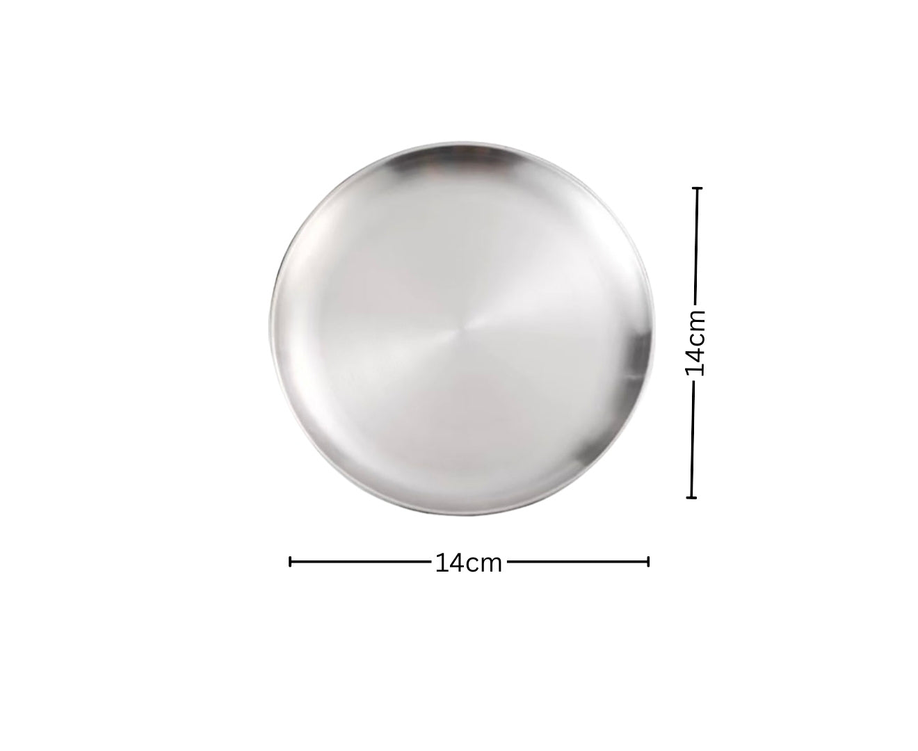 14cm Premium Silver Grilling Plate Heat Resistant for Outdoor Cooking Kitchen Essential
